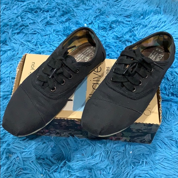 Toms Shoes - Toms Cordones Black Canvas